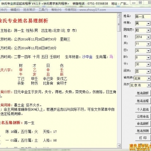 徐氏专业起名取名改运软件
