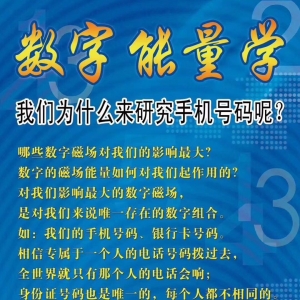数字能量学之适合自己的号码才是根本之法！