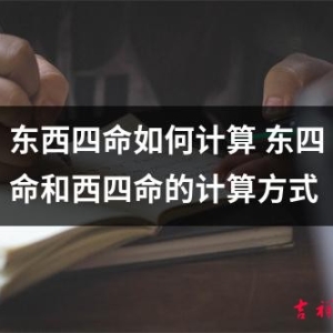 东西四命的计算方法+东西命局